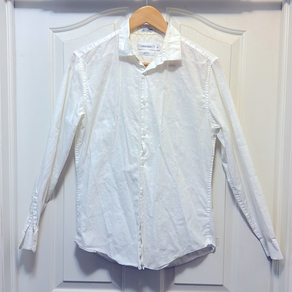 Calvin Klein white shirt (S) - Picture 2 of 7